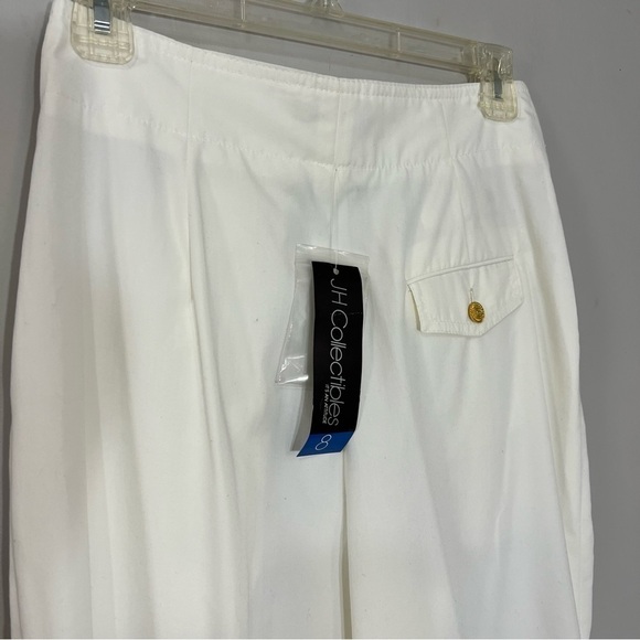NWT Vintage Nautical High Rise White Pants Preppy Sailor Slacks Old Money Small - Picture 7 of 8